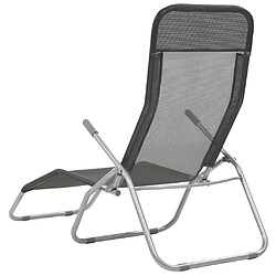 Acheter Helloshop26 Chaises longues transat pliables 2 pices textilène anthracite 02_0011949