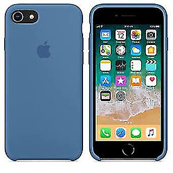 Universal Étui en silicone Apple bleu denim pour iPhone 7 et 8