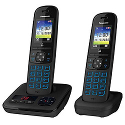 Téléphone sans fil duo dect noir avec répondeur - kxtgh722frb - PANASONIC