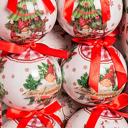 Acheter BigBuy Christmas Boules de Noël Rouge Multicouleur Papier Polyfoam 7,5 x 7,5 x 7,5 cm (6 Unités)