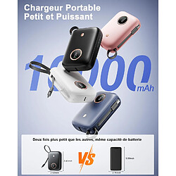 Avis SANAG Batterie Externe, Mini 10000Mah 22.5 W Power Bank Charge Rapide Chargeur Portable, Câble Usb-C Intégré, Usb C Out & Input, Avec L'Affichage Led Powerbank, Pour Iphone/Samsung/Huawei Etc