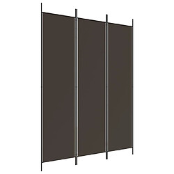 vidaXL Cloison de séparation 3 panneaux Marron 150x200 cm Tissu