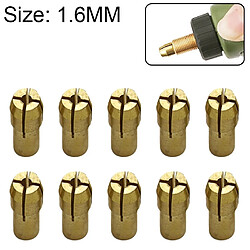 Wewoo 11 PCS Écrou de serrage en cuivre à trois griffes pour raccords broyeur électrique diameter Diamètre d'alésage: 1.6mm