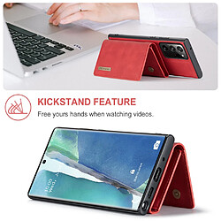 Dg.Ming Coque en TPU + PU avec béquille magnétique rouge pour votre Samsung Galaxy Note20 Ultra