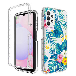 Coque en TPU 2-en-1 pour votre Samsung Galaxy A13 4G - Feuille de plantain