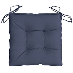 Acheter vidaXL Coussins de chaise lot de 4 bleu marine 40x40x7 cm tissu oxford