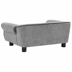 Acheter vidaXL Canapé pour chien Gris 72x45x30 cm Peluche