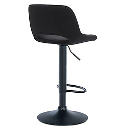 Acheter Decoshop26 Tabourets de bar chaises haute x2 avec repose-pieds en velours noir piètement métallique noir 10_0004085