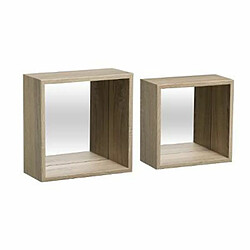 Lot de 2 Étagères Murales Fixy 27cm Naturel