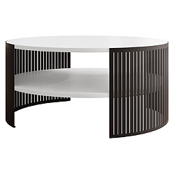 Bestmobilier Cruz - table basse - blanc et noir - 75 cm