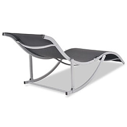 Avis vidaXL Chaises longues lot de 2 noir et gris