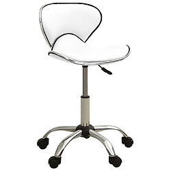 Maison Chic Chaise Gaming | Chaise de bureau Ergonomique Fauteuil Blanc Similicuir -GKD16342