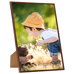 vidaXL Collage de cadres photo 3 pcs de mur table Bronze 21x29,7cm MDF