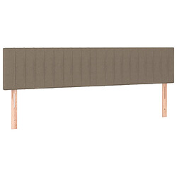 Avis vidaXL Tête de lit à LED Taupe 160x5x78/88 cm Tissu