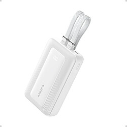 SANAG Zolo Powerbank, Batterie Externe Portable Rapide 30 W 10 000 Mah Avec Câbles Usb-C Et Lightning Certifié Mfi, 1 Usb-C, 1 Usb-A, Batterie Pour Iphone Séries 15/14, Macbook, Galaxy, Et Autres