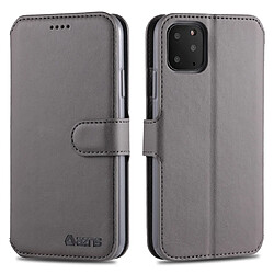 Wewoo Coque Pour iPhone 11 Pro AZNS Texture de mollet Etui en cuir avec rabat magnétique PU support logements cartes et cadre photo Gris