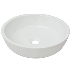 vidaXL Lavabo ronde Céramique Blanc 42 x 12 cm