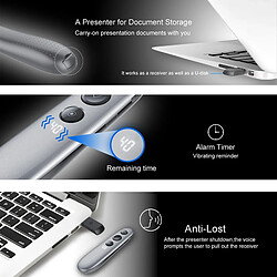 Universal 2.4GHz Laser numérique sans fil Présentateur Air Mouse Télécommande TF Carte PPT Pointeur Instrument