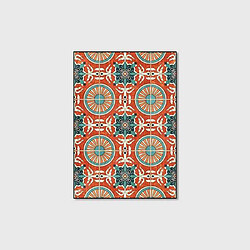 Universal Tapis de lit de chambre à coucher de 80 * 120 cm à motif européen ancien rétro(Orange)