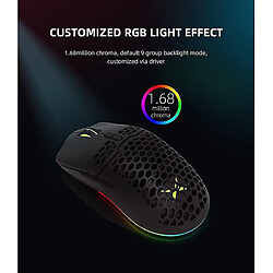 Universal Souris de trou filaire M700 coloré, conception légère, puce 3389, ajustement DPI à double sens RVB Gaming