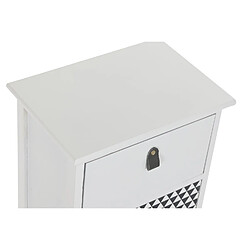 Acheter Pegane Commode, meuble de rangement en bois coloris blanc et gris - Longueur 36 x Profondeur 25 x hauteur 44,50 cm