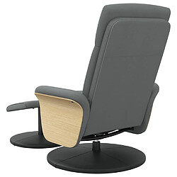 Acheter vidaXL Fauteuil inclinable avec repose-pied gris foncé tissu