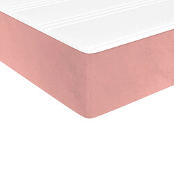 Maison Chic Matelas de lit à ressorts ensachés, Matelas doux Rose 140x200x20 cm Velours -GKD58574 pas cher