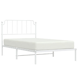 Avis Maison Chic Cadre/structure de lit métal et tête de lit pour adulte - Lit Moderne Chambre blanc 107x203 cm -MN83597