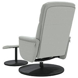 Maison Chic Fauteuil Relax pour salon, Fauteuil inclinable avec repose-pied gris clair velours -GKD35539 pas cher