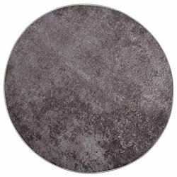 vidaXL Tapis lavable gris Ø 200 cm antidérapant