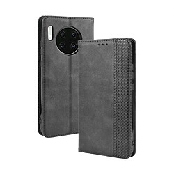 Wewoo Housse Coque Boucle magnétique rétro Crazy Horse Texture en cuir à rabat horizontal pour Huawei Mate 30avec support et fentes cartes et cadre photo noir