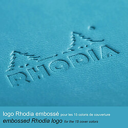 Avis RHODIA 118747C - Carnet Rigide Turquoise - A5 - Ligné - 192 pages - Papier Clairefontaine Ivoire 90 g/m² - Marque-Page, Fermeture Élastique - Couverture Simili Cuir - Collection Rhodiarama