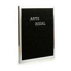 Gift Decor Cadre Argenté Noir Panneau 144 Lettres (2,5 x 50,5 x 40,5 cm) (12 Unités)