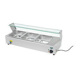 Avis Helloshop26 Vitrine bain-marie électrique professionnel 3 x GN 1/2 1 300 watts 3614108