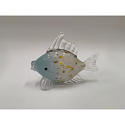 Figurine Décorative Romimex Bleu verre Poisson 25 x 10 x 20 cm