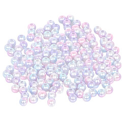 50/100/200 / 500Pc Perles En Plastique ABS Lâches 4mm Rose Violet Bleu