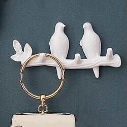 Creative Birds Mural Art Hanger Cap Holder Stockage Décor À La Maison Cadeau Blanc 2 Oiseau