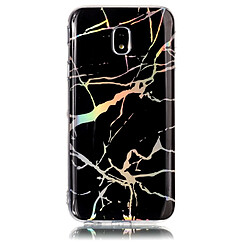 Wewoo Coque noir pour Samsung Galaxy J3 2017 Version EU Motif de marbre or TPU de protection arrière couverture souple