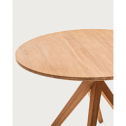 Avis UNIQKA Shiraz - Table repas ronde en teck massif D110 cm 4/6 pers.