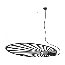 Luminaire Center Suspension Lehdet Acier Noir 1 ampoule 150cm