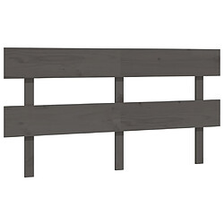 vidaXL Tête de lit Gris 154x3x81 cm Bois massif de pin