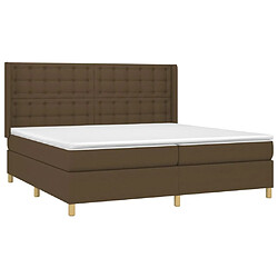 Avis Maison Chic Lit adulte- Lit + matelas,Sommier à lattes de lit avec matelas Marron foncé 200x200 cm -GKD66553