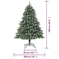 vidaXL Sapin de Noël artificiel avec support 240 cm PVC pas cher