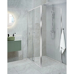 Beliani Cabine de douche YORO 80 x 100 x 185 cm Argenté