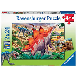 Ravensburger Puzzle 2x24 piece - mammouths et dinosaures