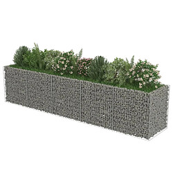 Avis Maison Chic Jardinière,Lit surélevé - Bac à fleurs - pot de fleur à gabion Acier galvanisé 450x90x100 cm -GKD63699