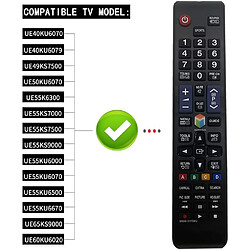 SANAG Remplacement Telecommande Bn59-01198Q Pour Samsung Smart Tv 3D Led Tvue32J5600Ak Ue32J5600Aw Un40J5500Af Un40J6300Af Un40Ju6500F