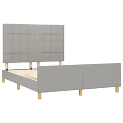 Acheter Maison Chic Lit adulte - Cadre Structure de lit avec tête de lit Contemporain Gris clair 140x200 cm -MN53261