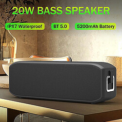 Universal Enceinte Bluetooth sans fil 20W Double unités Stéréo Basse Soubice IPX7 IPPHERPHER