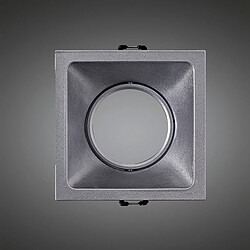 Inspired Downlight carré Comfort 9,2 cm GU10, argent mat, découpe : 80 x 80 mm, douille incluse